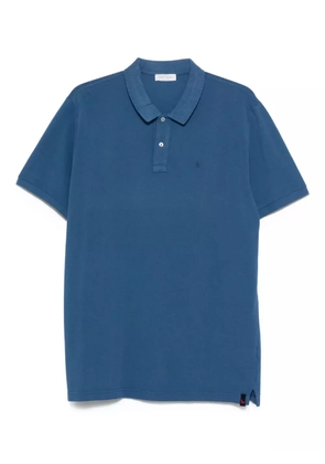 Gran Sasso embroidered cotton polo shirt - Blue