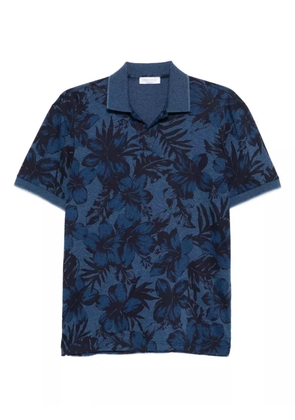 Gran Sasso floral-print polo shirt - Blue