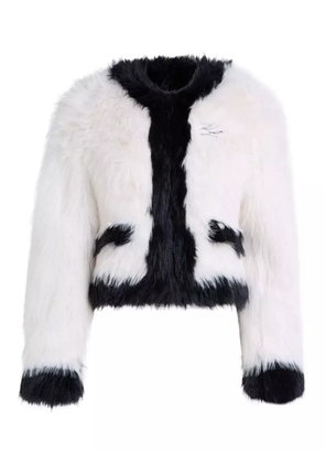 Karl Lagerfeld two-tone faux-fur jacket - White