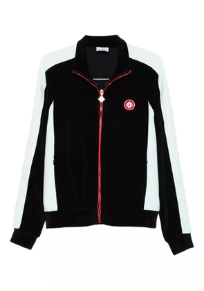 Casablanca panelled zip-up sport jacket - Black
