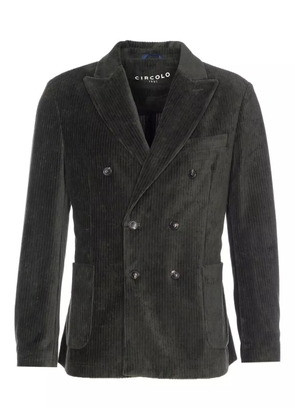 Circolo 1901 double-breasted corduroy blazer - Green