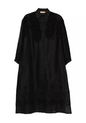 Ermanno Scervino embroidered collar shirt - Black