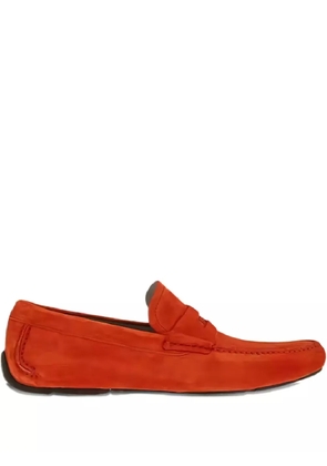 Ferragamo suede leather loafers - Red