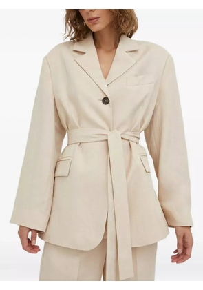 lovechild belted notched-lapel blazer - Neutrals