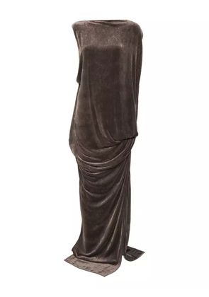 Rick Owens draped cowl-neck dress - Grey