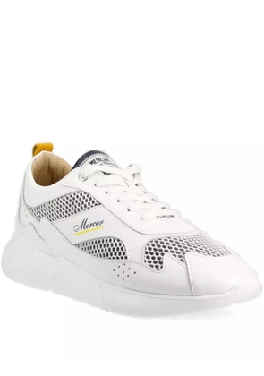 The Mercer Brand perforated leather trainers - White