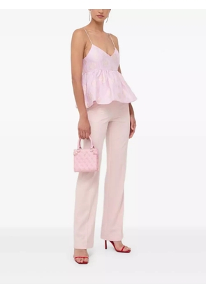 Custommade floral-print peplum top - Pink