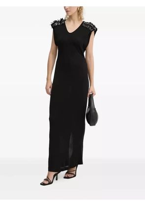 Bruuns Bazaar sequin-embellished V-neck maxi dress - Black