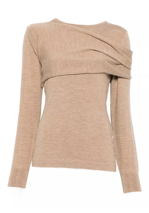 P.A.R.O.S.H. draped-shoulder sweater - Neutrals
