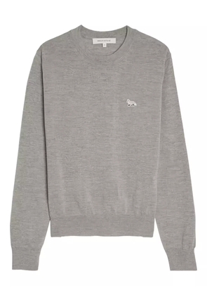 Maison Kitsuné Baby Fox-patch wool sweatshirt - Grey