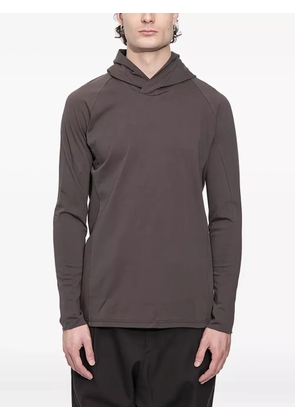 Devoa long-sleeve cotton hoodie - Grey