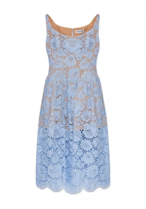Self-Portrait floral-lace midi dress - Blue