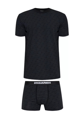 DSQUARED2 logo-print pajama set - Black