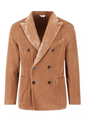 Boglioli corduroy double-breasted blazer - Brown