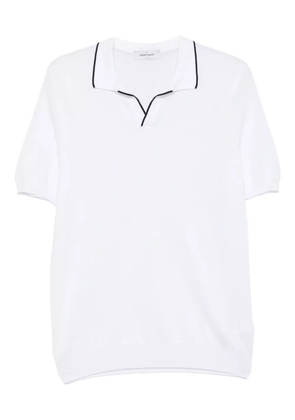 Gran Sasso knitted-collar polo T-shirt - White