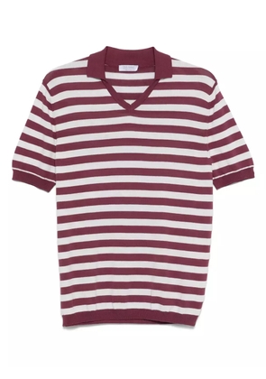 Gran Sasso striped polo-neck T-shirt - Red