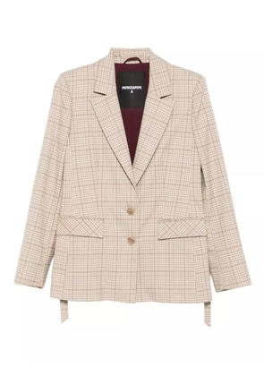 Patrizia Pepe two-button checked blazer - Neutrals