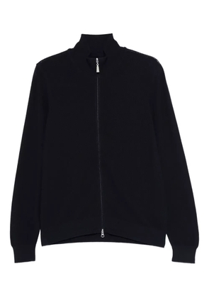 Gran Sasso zip-neck cotton cardigan - Blue