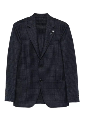 Lardini checked two-button blazer - Blue