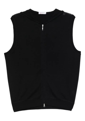 Gran Sasso hooded zip-up cardigan - Blue