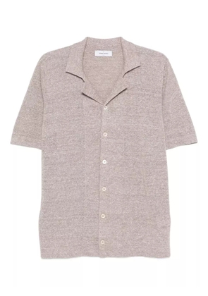 Gran Sasso linen-blend shirt - Brown