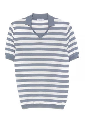 Gran Sasso striped polo-neck t-shirt - Grey