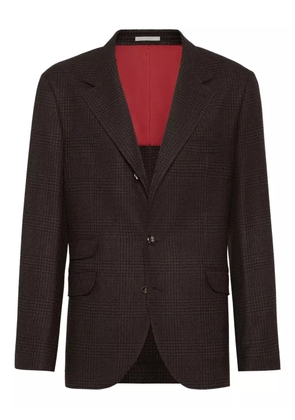 Brunello Cucinelli check blazer - Brown