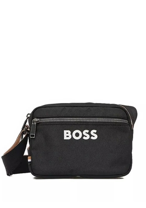 BOSS logo-plaque belt bag - Black