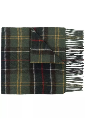 Barbour tartan-pattern wool scarf - Green