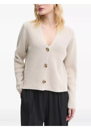Marc O'Polo ribbed V-neck cardigan - Neutrals