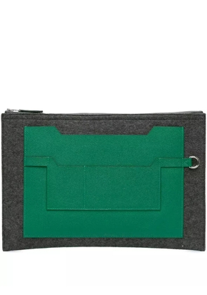 Hermès Pre-Owned 2017 Epsom and Felt Toodoo 37 clutch bag - Grey