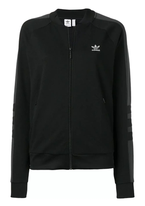 adidas stripe detail track jacket - Black