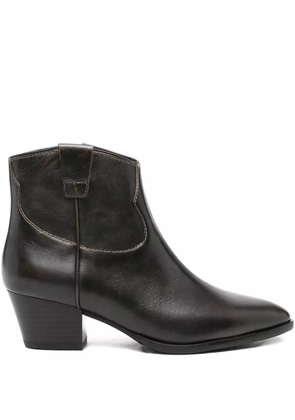 Ash 50mm leather zip-detail boots - Black