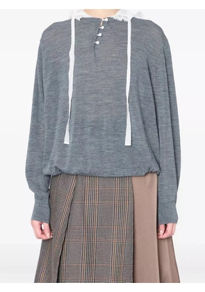 Kolor button-detail sweater - Grey