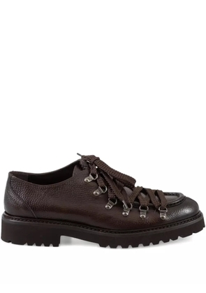 CALCE leather lace-up derby shoes - Red