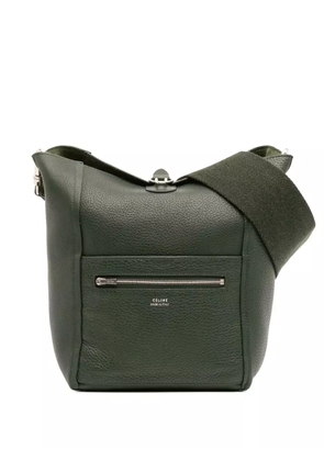 Celine Pre-Owned 2017 Small Leather Seau Sangle bucket bag - Green