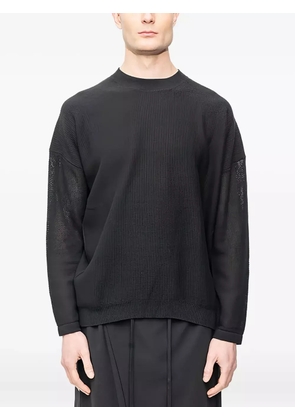 Devoa open-knit pullover sweater - Black