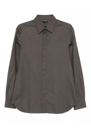 Emporio Armani textured cotton shirt - Green
