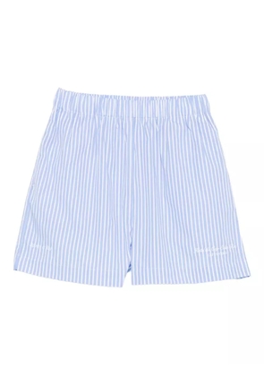 Sporty & Rich striped cotton shorts - Blue