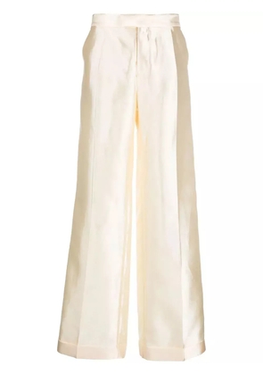 Maison Margiela straight-leg silk trousers - Neutrals