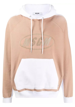 MSGM logo hooded sweatshirt - White