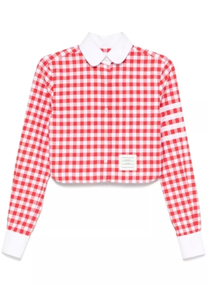 Thom Browne 4 Bar Stripes gingham check shirt - Red