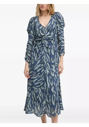 Hoss Intropia abstract-print midi dress - Blue