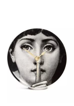 Fornasetti Silenzio desk clock (15cm) - Black