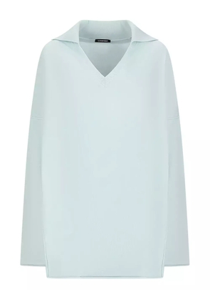 Canessa V-neck polo-neck sweater - Blue