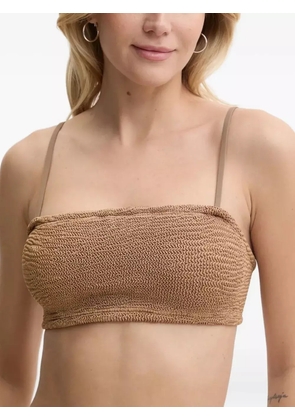 PARAMIDONNA seersucker high-waisted bikini - Neutrals