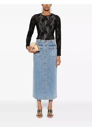 ZIMMERMANN button-front flap-pocket skirt - Blue