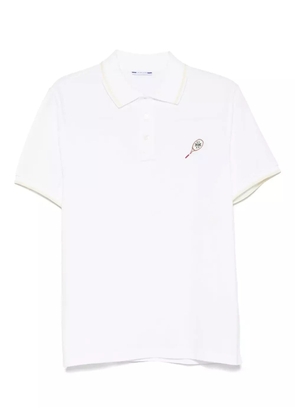 Jacob Cohën tennis-embroidered polo shirt - White