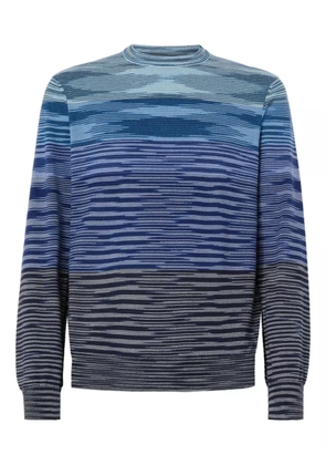 Missoni striped wave-pattern sweater - Blue