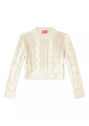 Diesel M-Miccha cable-knit sweater - Neutrals